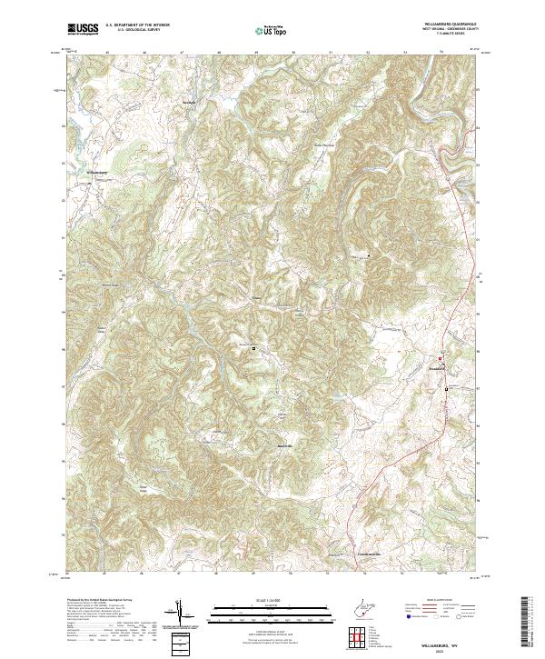 Williamsburg topographic map thumbnail
