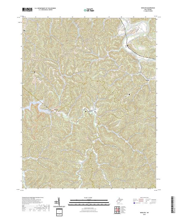Winslow topographic map thumbnail