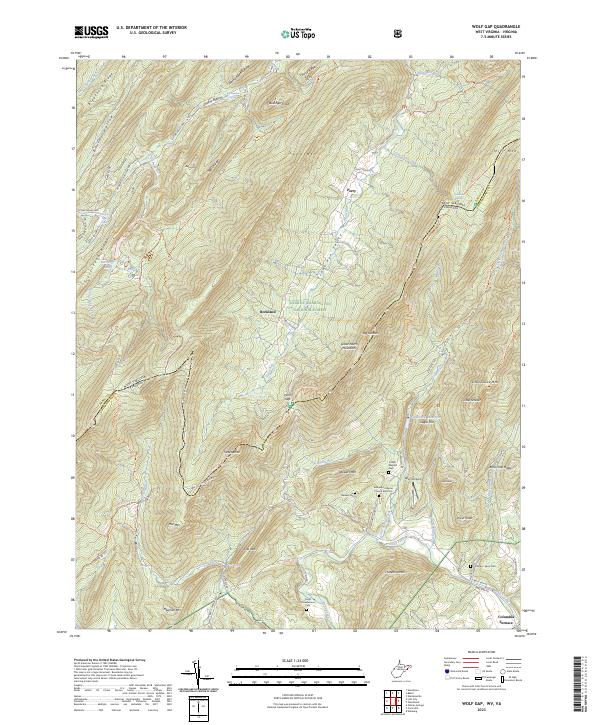 Wolf Gap topographic map thumbnail