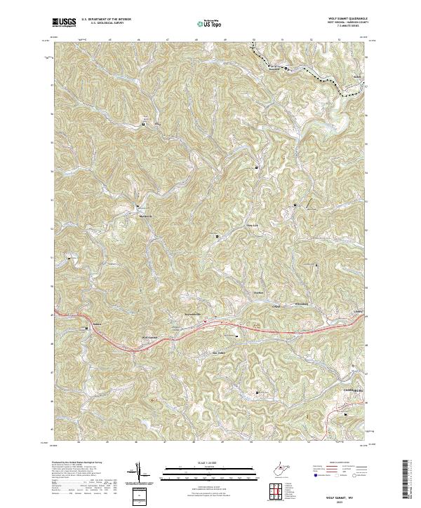 Wolf Summit topographic map thumbnail