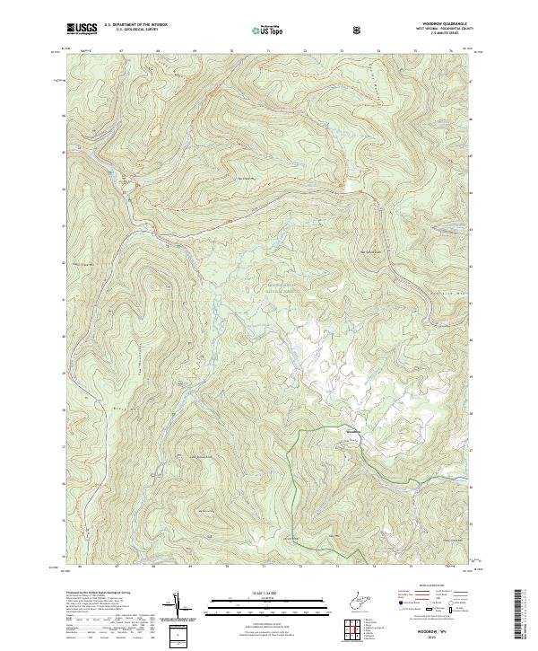 Woodrow topographic map thumbnail
