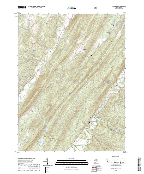 Yellow Spring topographic map thumbnail