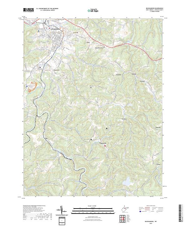 Buckhannon topographic map thumbnail