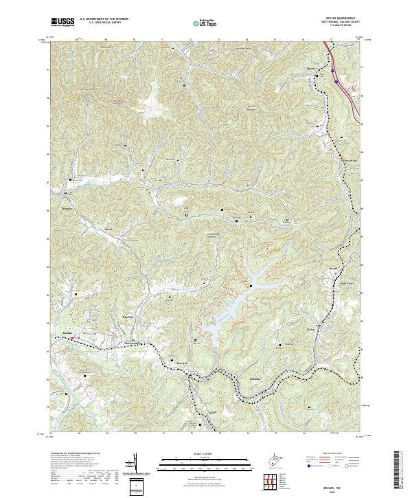Eccles topographic map thumbnail