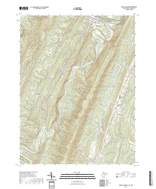 Great Cacapon topographic map thumbnail