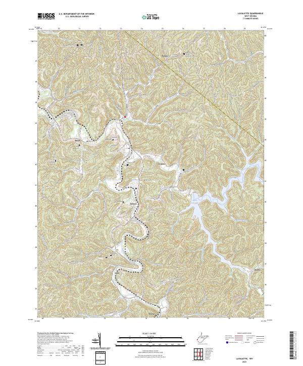 Lavalette topographic map thumbnail