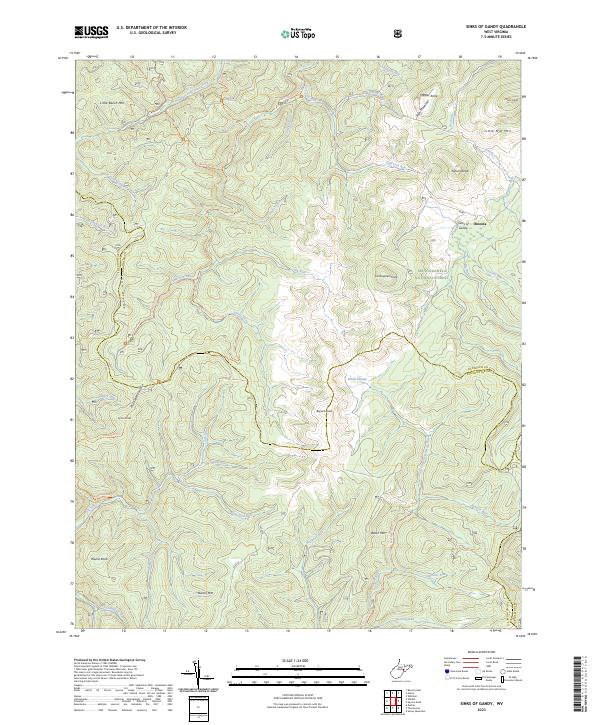 Sinks of Gandy topographic map thumbnail