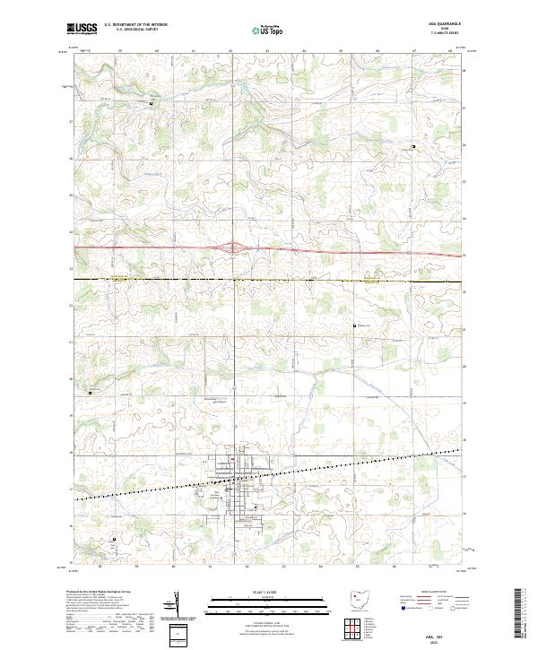 Ada topographic map thumbnail