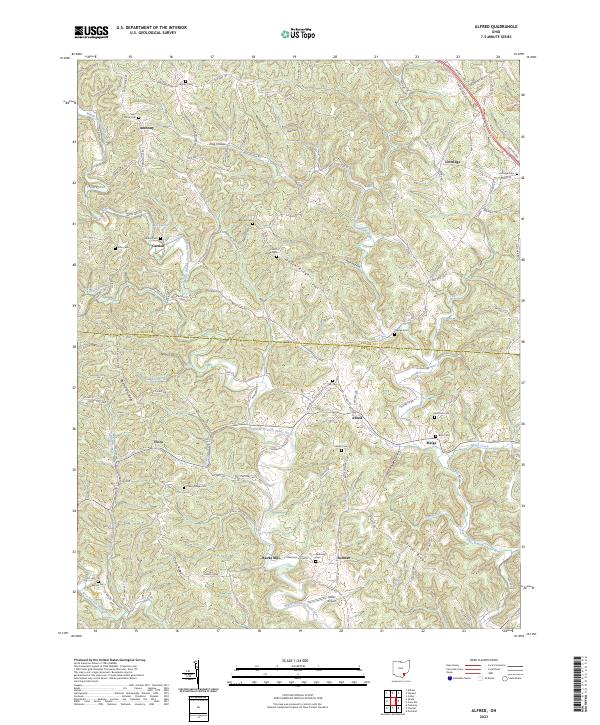 Alfred topographic map thumbnail