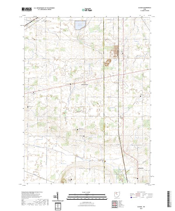 Alvada topographic map thumbnail