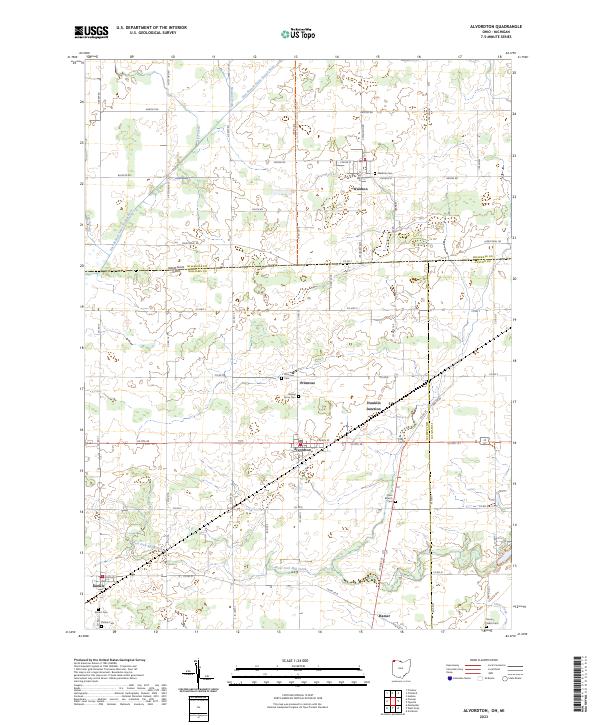 Alvordton topographic map thumbnail