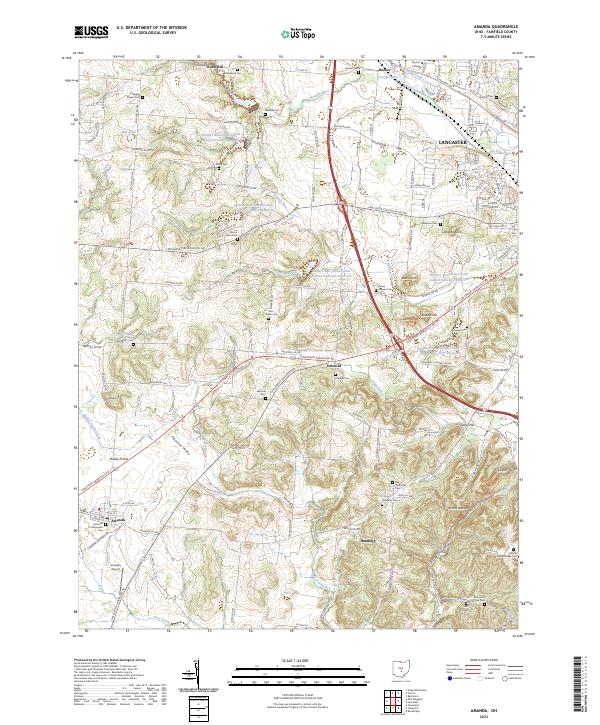 Amanda topographic map thumbnail