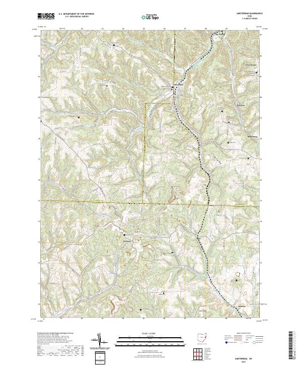 Amsterdam topographic map thumbnail