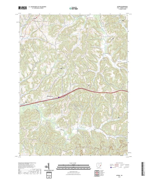 Antrim topographic map thumbnail