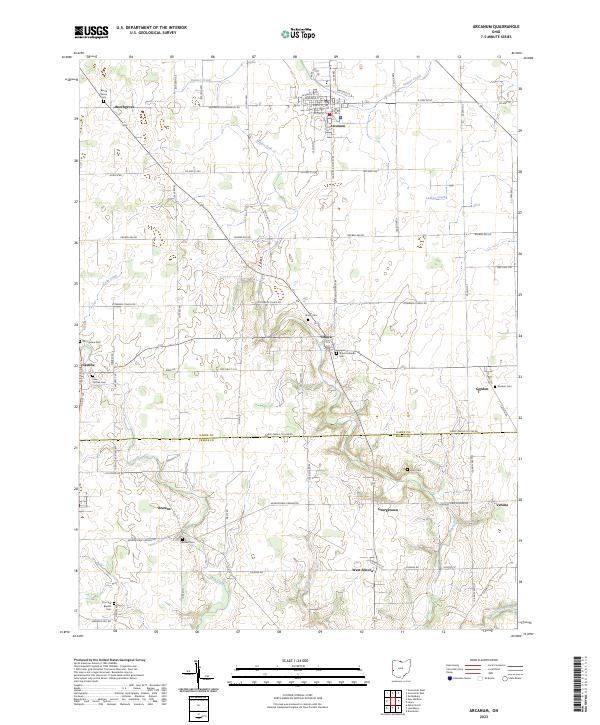 Arcanum topographic map thumbnail