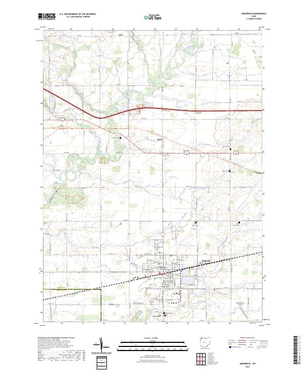Archbold topographic map thumbnail