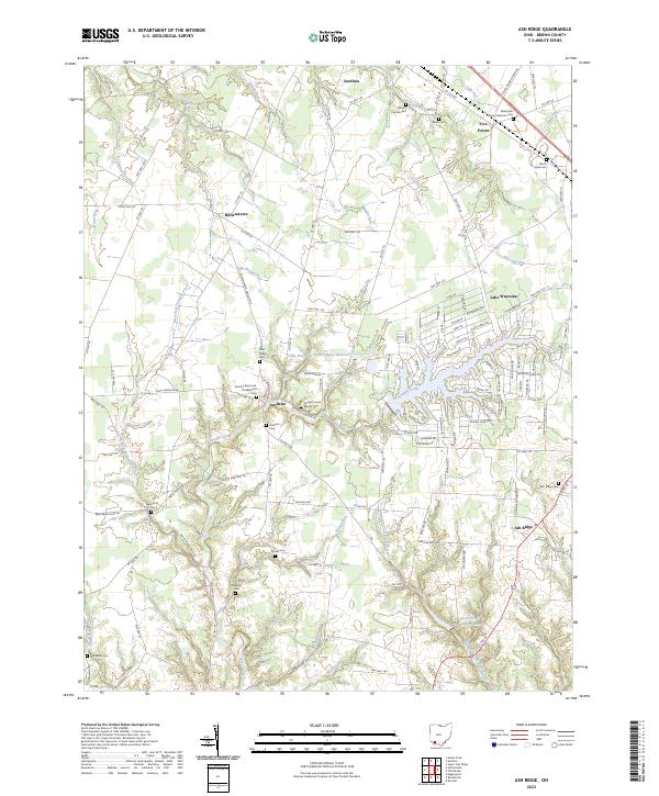 Ash Ridge topographic map thumbnail