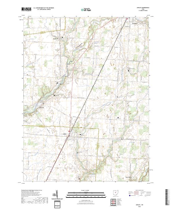 Ashley topographic map thumbnail