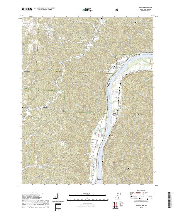 Athalia topographic map thumbnail