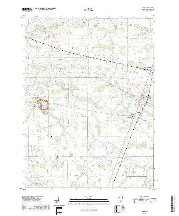 Attica topographic map thumbnail