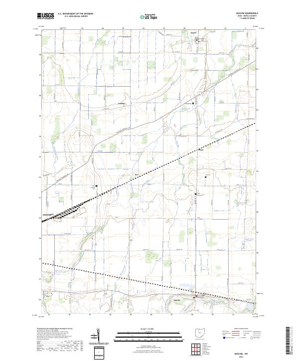 Bascom topographic map thumbnail
