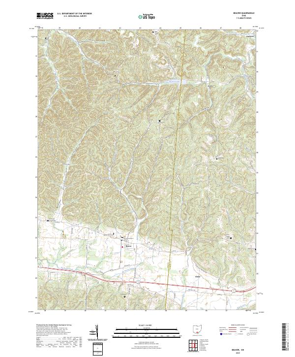 Beaver topographic map thumbnail