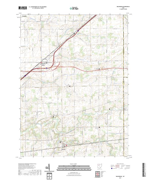 Beaverdam topographic map thumbnail