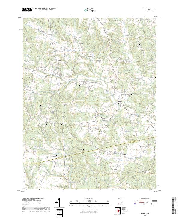 Belfast topographic map thumbnail
