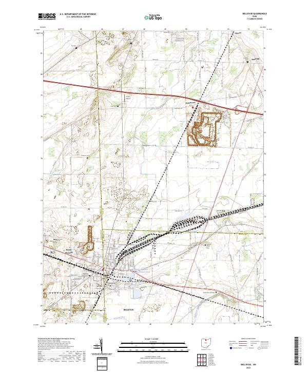 Bellevue topographic map thumbnail