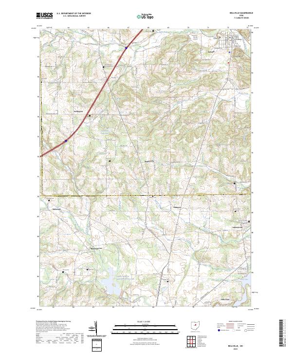 Bellville topographic map thumbnail