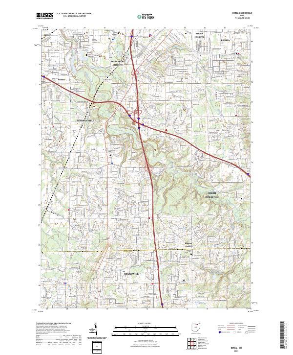 Berea topographic map thumbnail