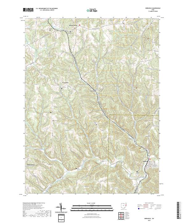 Bergholz topographic map thumbnail
