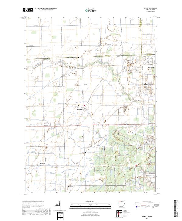 Berkey topographic map thumbnail