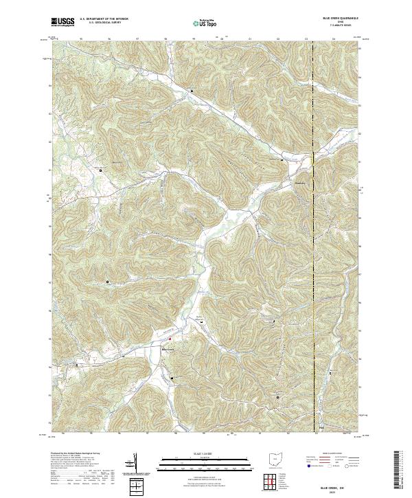 Blue Creek topographic map thumbnail