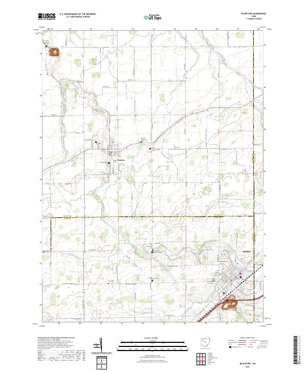 Bluffton topographic map thumbnail