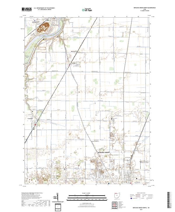 Bowling Green North topographic map thumbnail