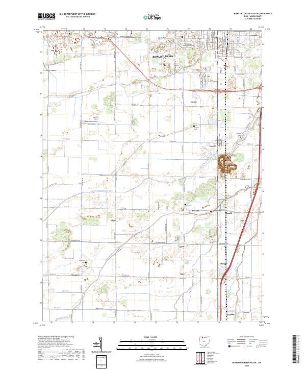 Bowling Green South topographic map thumbnail