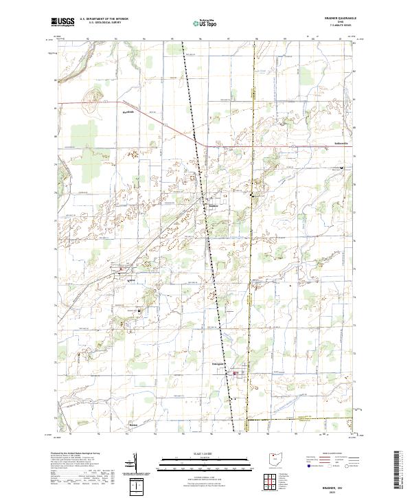 Bradner topographic map thumbnail