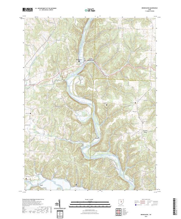Brinkhaven topographic map thumbnail
