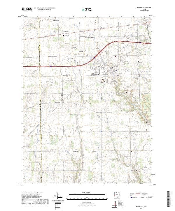 Brookville topographic map thumbnail