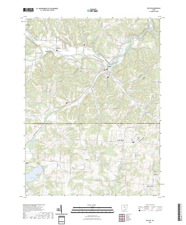 Butler topographic map thumbnail