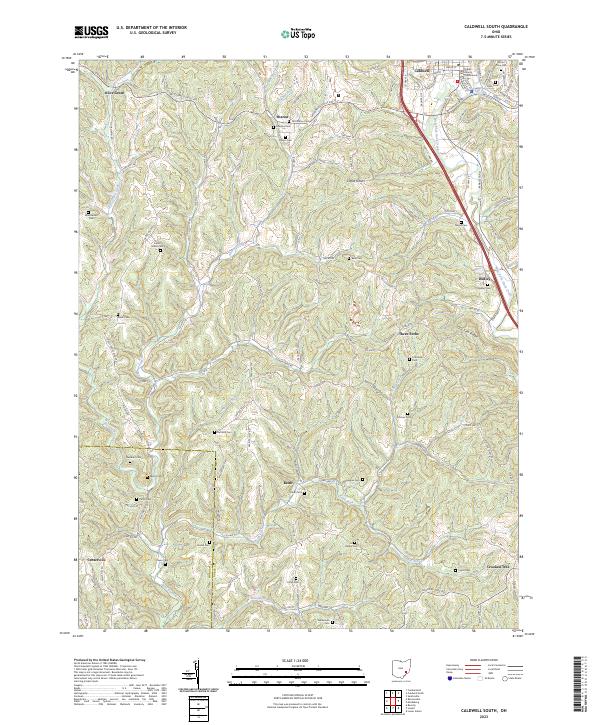 Caldwell South topographic map thumbnail