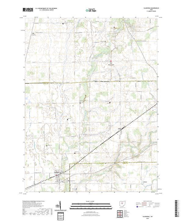 Caledonia topographic map thumbnail