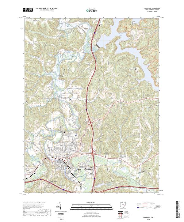 Cambridge topographic map thumbnail
