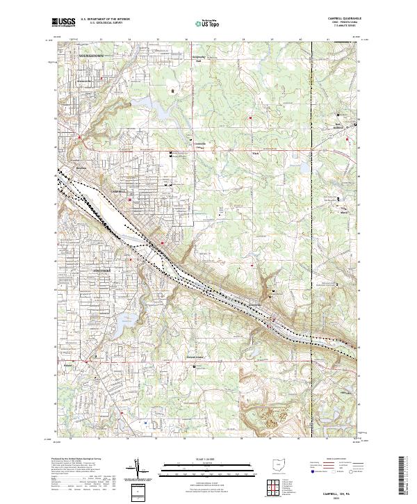 Campbell topographic map thumbnail