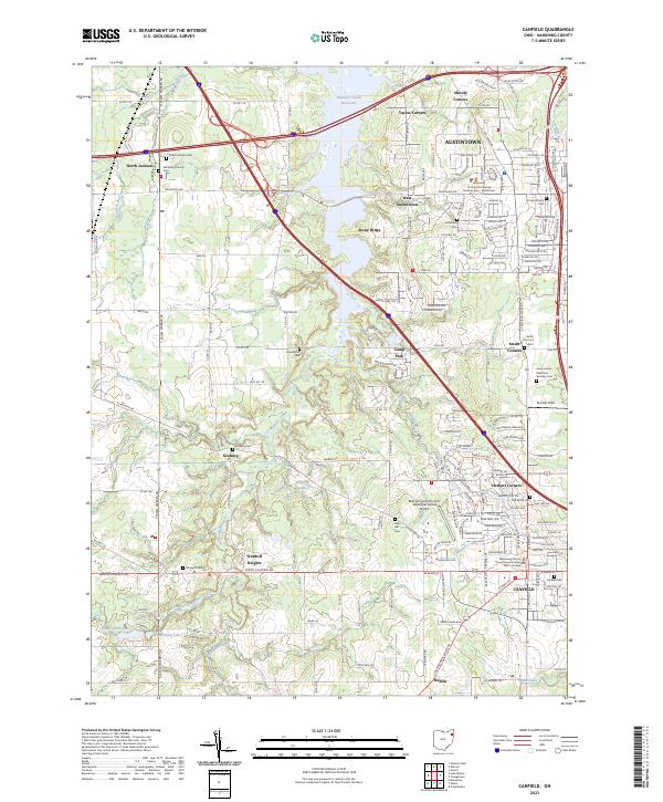 Canfield topographic map thumbnail