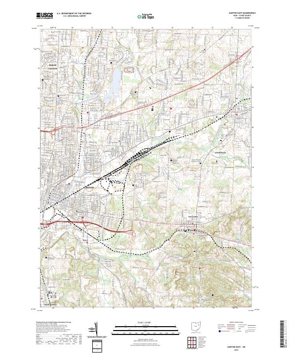 Canton East topographic map thumbnail