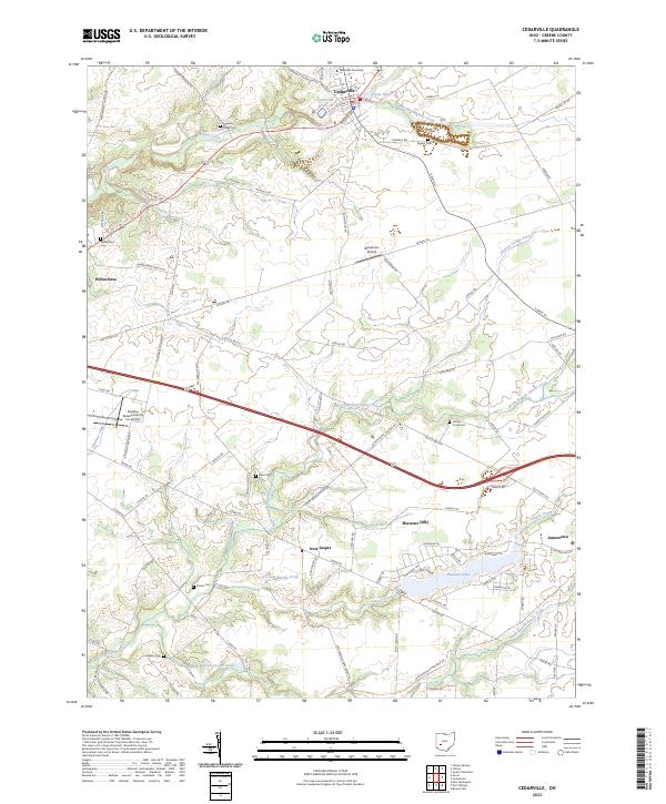 Cedarville topographic map thumbnail
