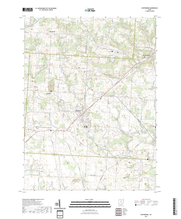 Centerburg topographic map thumbnail