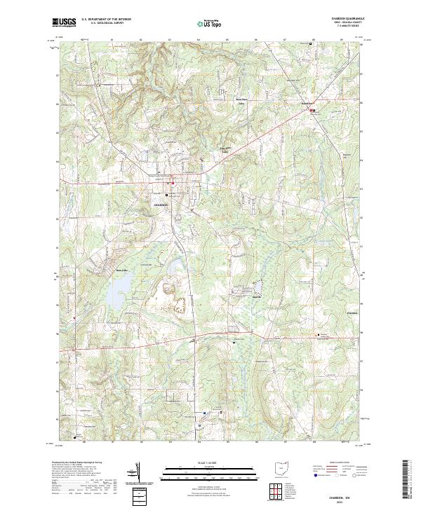 Chardon topographic map thumbnail